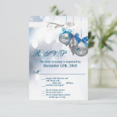 Cartes R.S.V.P. 3,5x5 Ornements Snowflakes Flacon  (Debout devant)