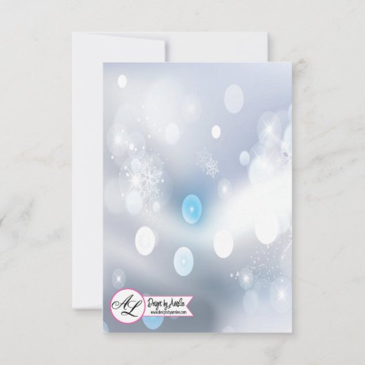 Cartes R.S.V.P. 3,5x5 Ornements Snowflakes Flacon  (Dos)