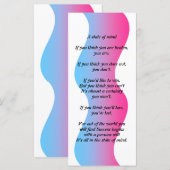 Cartes rack à l'état d'esprit (Devant / Derrière)