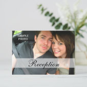 Cartes Réception Mariage Photo Moderne (Debout devant)