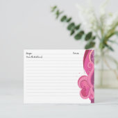 Cartes Recette Coeur mignonne (Debout devant)