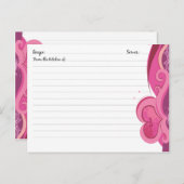 Cartes Recette Coeur mignonne (Devant / Derrière)