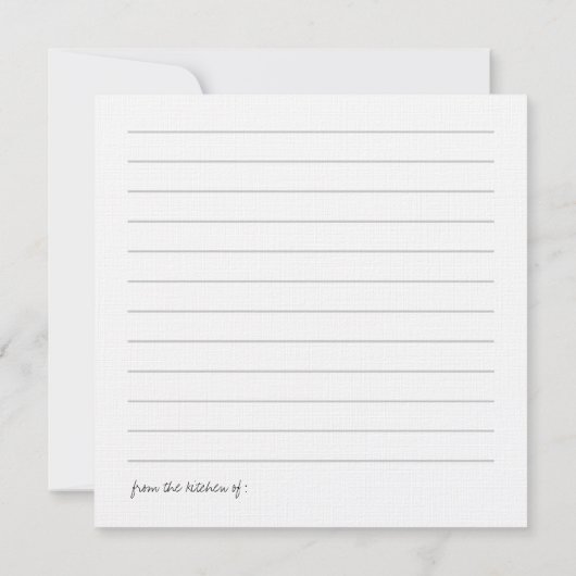 Cartes Recette Rétro (Dos)