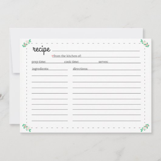 Cartes recettes (Devant)