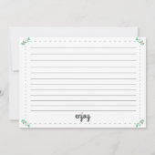 Cartes recettes (Dos)