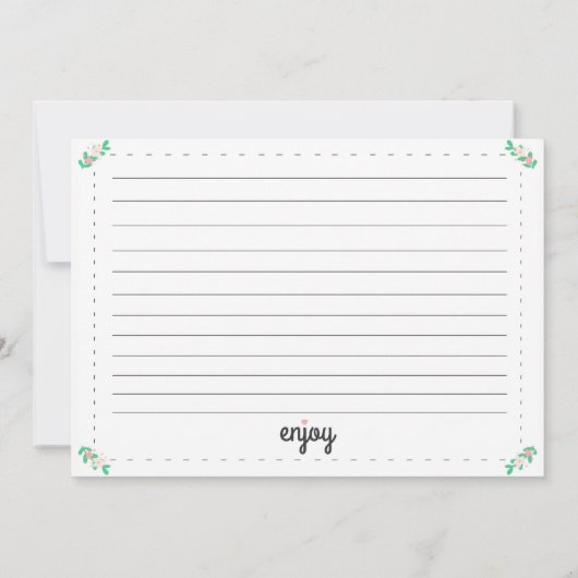 Cartes recettes (Dos)