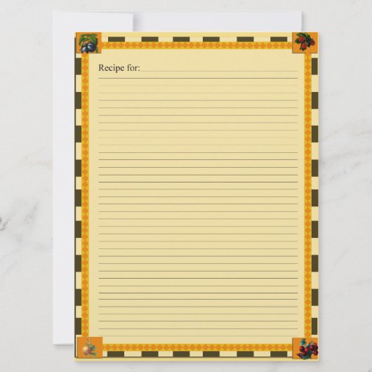 Cartes recettes (Dos)