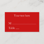 Cartes Red Place / Cartes de nom (Devant)