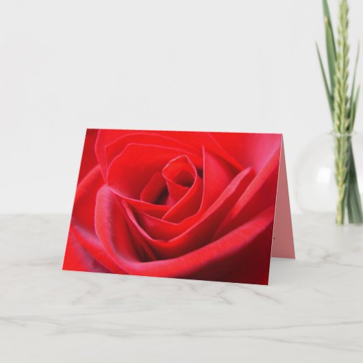 Cartes Red Rose Fleurs rouges Carte de voeux perso (Devant)