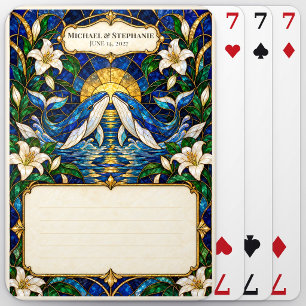Cartes Registre de mariage des invités sur un jeu de cart