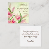 Cartes religieuses de Pâques - Sentiments Alleluia (Devant / Derrière)