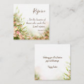 Cartes religieuses de Pâques - Sentiments Réjouiss (Devant / Derrière)