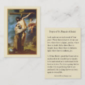 Cartes religieuses de Saint François d'Assise (Devant / Derrière)