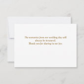 Cartes Remerciements Blanc/Or (Dos)