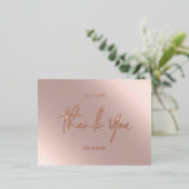 Cartes Remerciements Real Foil Rosegold Carte Post (Debout devant)