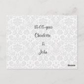 Cartes Remerciements rose damask (Dos)