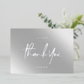 Cartes Remerciements Véritable Foil Silver Grey (Debout devant)