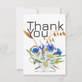 Cartes rétro bohèmes personnalisées, Fleur sauvage (Devant)