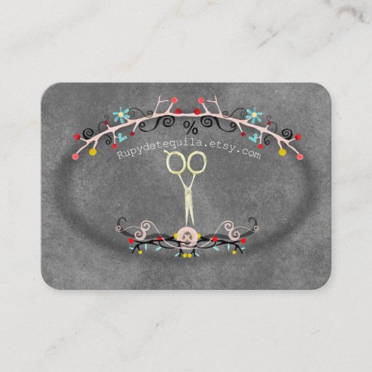 Cartes rétro de réduction de coupe de cheveux (Devant)