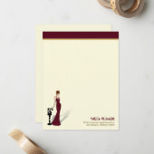 Cartes Retro Diva Custom Flat Note (marron) (Devant/Arrière en situation)