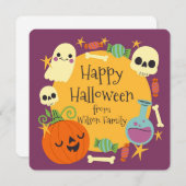 Cartes rétro Halloween effrayantes (Devant / Derrière)
