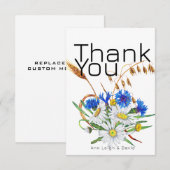 Cartes rétro personnalisées Boho, Fleur sauvage pe (Devant / Derrière)