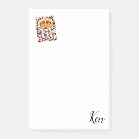 Cartes Roi Post-it Notes (Devant)
