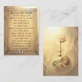 Cartes Romains 10:9-10 KJV (Devant / Derrière)