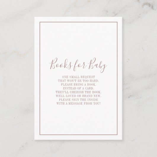 Cartes Rose Gold pour bébé à insérer (Devant)