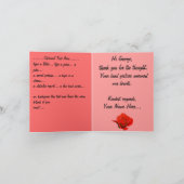 Cartes Rose Rouge Fleurs Carte de voeux personnali (Intérieur)