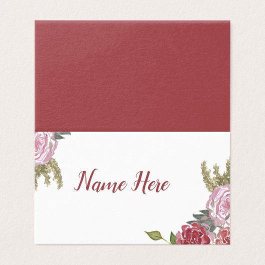 Cartes-Roses Aquarelle (Outside Unfolded)