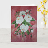 Cartes Roses blanches (Fleur jaune)