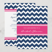 Cartes roses bleues d'invitation de Fête de la (Devant / Derrière)