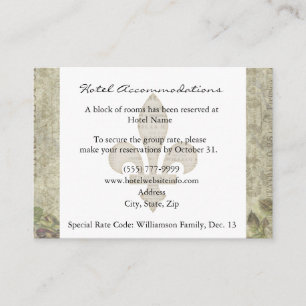 Cartes roses de logement d'hôtel de Français