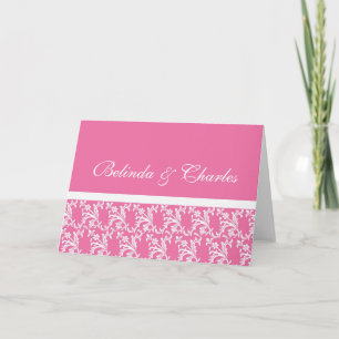 Cartes roses de monogramme