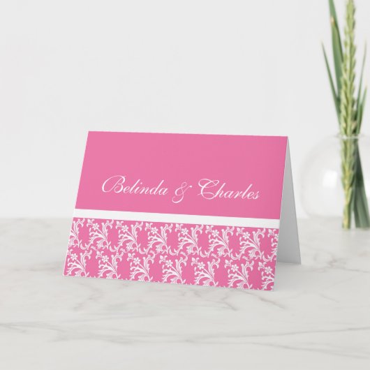 Cartes roses de monogramme (Devant)