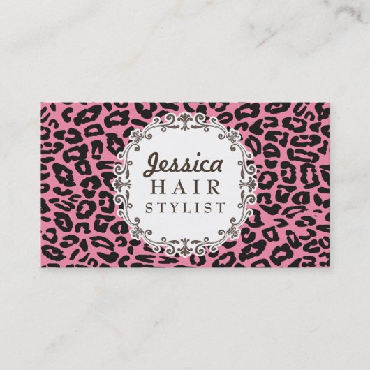 Cartes roses de rendez-vous de coiffeur (Devant)