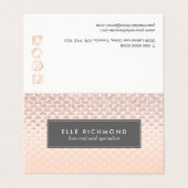 Cartes roses de rendez-vous d'ongle et de salon de (Extérieur déplié)