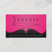 Cartes roses électriques de rendez-vous de damassé (Dos)