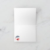 Cartes roses et bleues de Merci de parapluie (Intérieur)