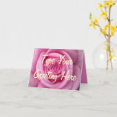 Cartes roses Fleurs roses Carte de voeux personnal (Fleur jaune)