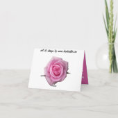 Cartes roses Fleurs roses Carte de voeux personnal (Dos)