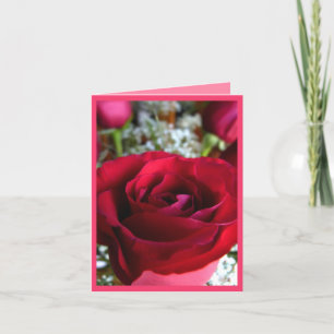 Cartes roses Fleurs rouges Carte de voeux personna