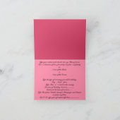 Cartes roses Invitations de mariage personnalisées (Intérieur)