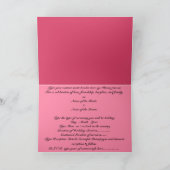 Cartes roses Invitations de mariage personnalisées (Intérieur)