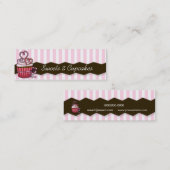 cartes roses maigres de petit gâteau (Devant / Derrière)