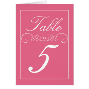 Cartes roses modernes de nombre de Tableau de