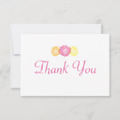 Cartes roses, oranges et jaunes de Merci de mamans (Dos)