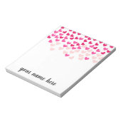 Cartes roses personnalisées Filles Bloc-notes (Tourné)