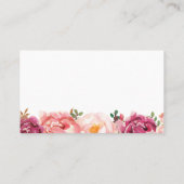 Cartes roses rustiques d'insertion de site Web de (Dos)
